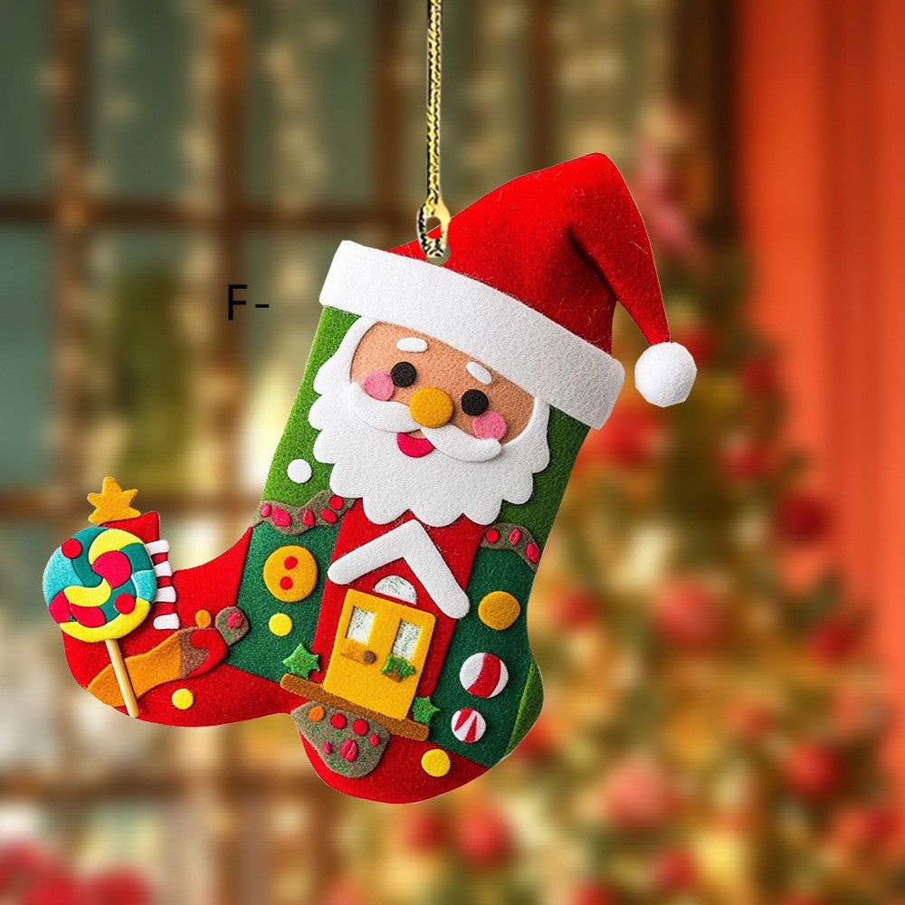 Wholesale Christmas Stocking Series Acrylic Ornaments